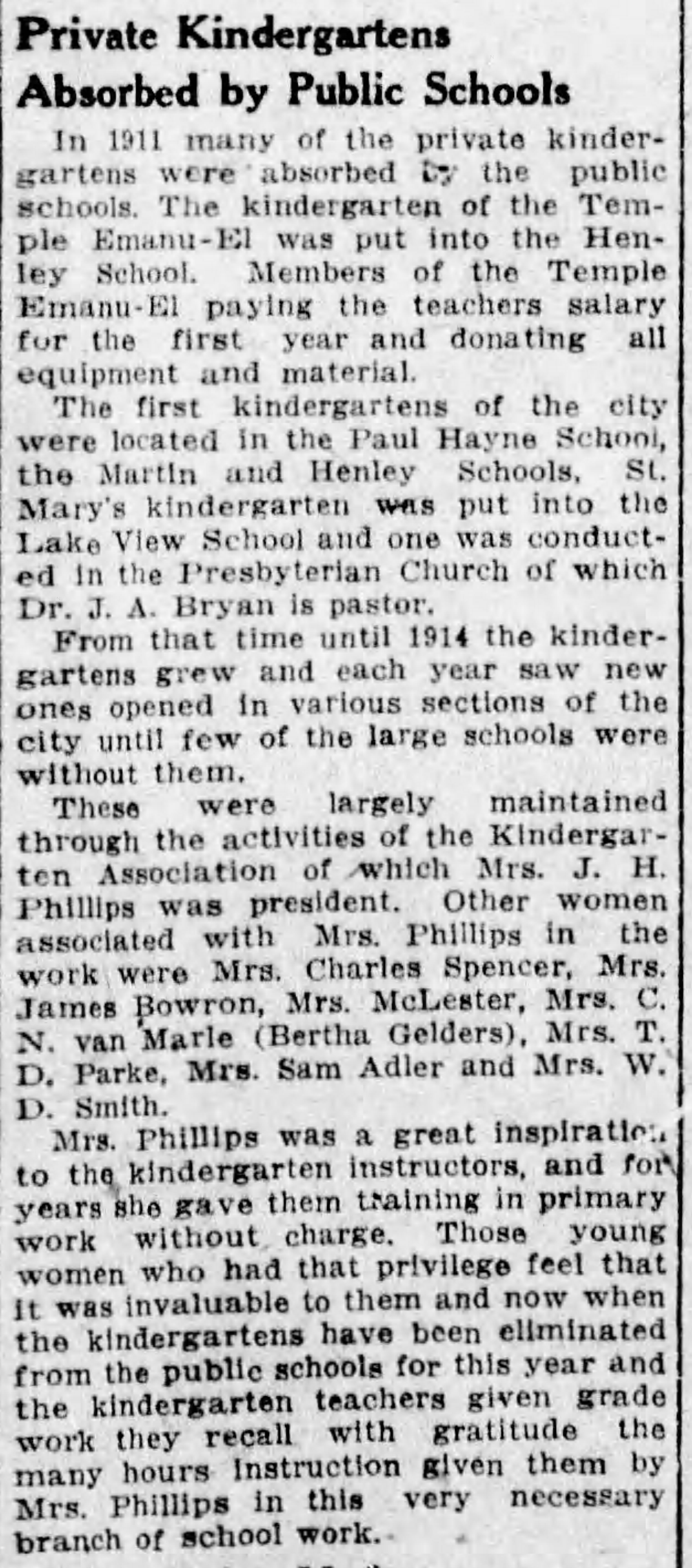 Private Kindergartens Absorbed by Public Schools